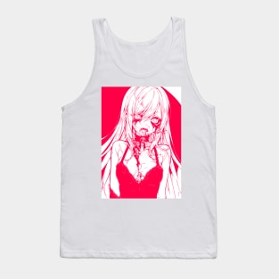 Ghoul Girl Anime Pink Ink Tank Top